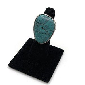 R2017 Silpada Tumbled Turquoise Ring Size 6 (5405)